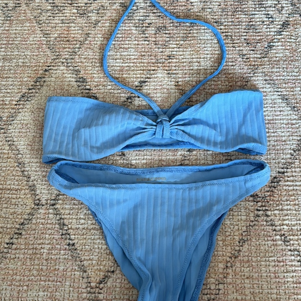 Solid & Striped blue bikini